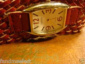 BEAUTIFUL WOMENS TERNER WATCH WITH RED LEATHER BAND  