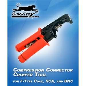  Compression Connector Crimper Tool for F Type Coax, RCA 