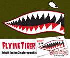 40 FLYING TIGER SHARK DECAL 3 COLOR VINYL STICKER R/F