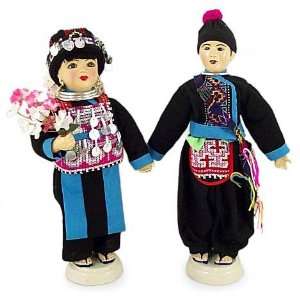  Hmong Fah, dolls (pair)