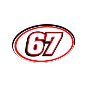    67 Number   Jersey Nascar Racing Window Bumper Sticker Automotive