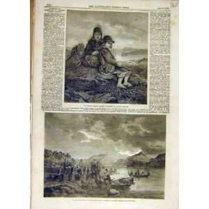   1853 Norwegian Peasant Children Tiedmand Funeral Fjord