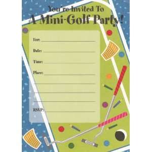   re Invited To A Mini Golf Party Invitations (8 cards and envelopes
