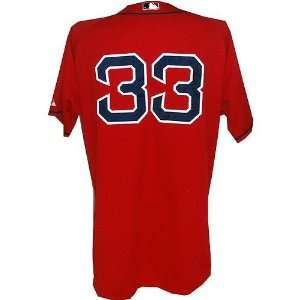  Jason Varitek #33 2008 Red Sox End of Season Game Used Red 