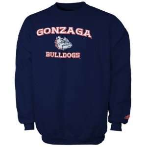  adidas Gonzaga Bulldogs Navy Blue Stacked Sweatshirt 