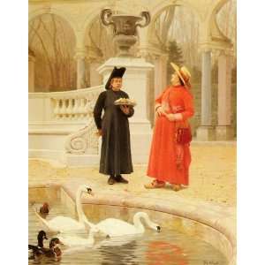 Hand Made Oil Reproduction   Jehan Georges Vibert   24 x 30 inches   A 