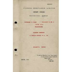  Vickers Valiant B Mk.2 Aircraft Pilots Notes Manual 