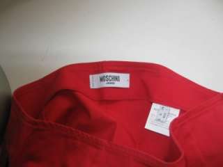 Stunning MOSCHINO Italy Sexy Red Cotton Skirt US 8 NWOT  