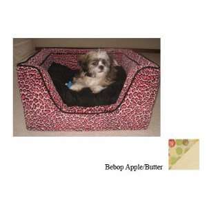   Luxury Square Pet Bed, Medium, Bebop Apple/Butter