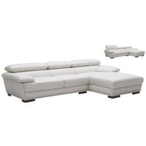  Vig Furniture K 987   White Full Leather Sectional Sofa 