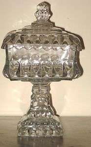  Wedding Adams Covered Compote Comport Early American Pattern Glass