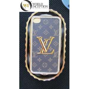  Limited Edition LV Print on Front with Gold Frame Leather 