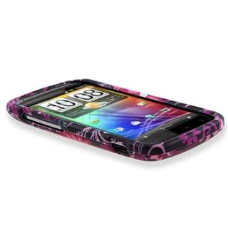   Snap on Hard Coated Phone Skin Case Cover For HTC Sensation 4G  