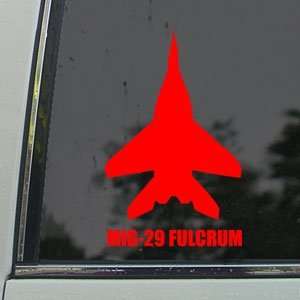  MiG 29 FULCRUM Red Decal Military Soldier Window Red 
