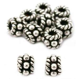 Sterling Silver Rope Bali Spacer Beads 4mm Approx 10 