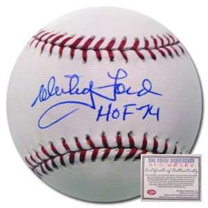  Autographed Whitey Ford Ball   HOF 74   Autographed 