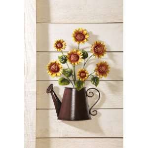  Country Sunflower Metal Watering Can Wall Decor By 