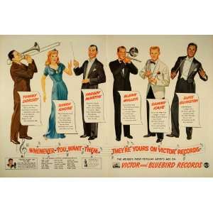  1943 Ad RCA Victor Bluebird Records Music Dorsey Shore 