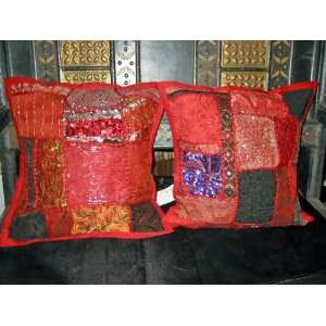   Vintage Sari Silk Pillow Cushion Covers 