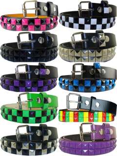 COOL KIDS 2 ROW STUDDED LEATHER BELT BNWT ALL COLOURS  
