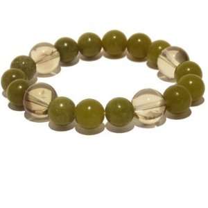   08 Stretch Serpentine Lemon Green Crystal Healing Stone 6.5 Jewelry