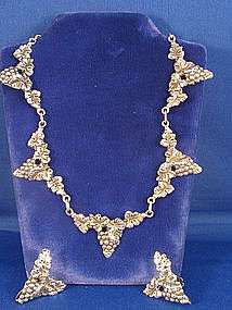 COPPINI ~ GRAPES EARRINGS & NECKLACE ~ 800 Silver  