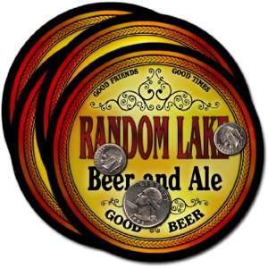 Random Lake , WI Beer & Ale Coasters   4pk