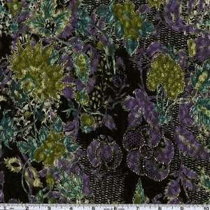58 Wide Epaisse Crepe Knit Dominique Lavender/Black Fabric By The 
