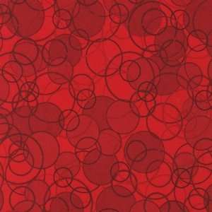   Fusions Collection Full Circle Cotton Fabric   Crimson