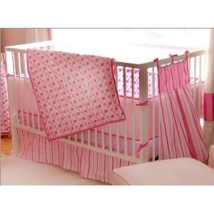    Tadpoles Pink Modern Dots 4 Piece Crib Ensemble Crib Bedding Baby