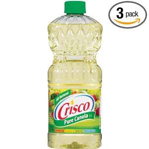 Crisco Pure Canola Oil, 48 Ounce (Pack of 3)  Grocery 