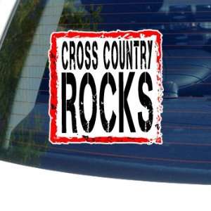  Cross Country Rocks   Running   Window Bumper Sticker 