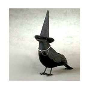  Halloween Sitting Crow Dressed As a Witch