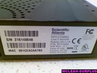 Cisco Scientific Atlanta DPC2100R2 Cable Modem AS IS  