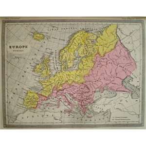  La Brugere Map of Europe Physical (1877)