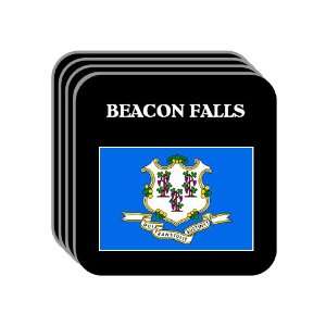 US State Flag   BEACON FALLS, Connecticut (CT) Set of 4 Mini Mousepad 