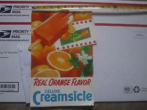 Vintage Lowe Creamsicle Ice Cream Truck Decal / Sign  