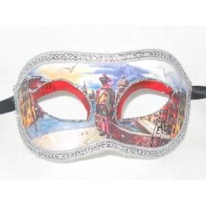    Red Colombina Design Venetian Masquerade Mask
