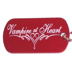  Vampire At Heart Red Dog Tag with Neck Chain Everything 