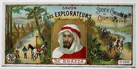 Vintage Savon Des Explorateurs DE BRAZZA Soap Box Label  