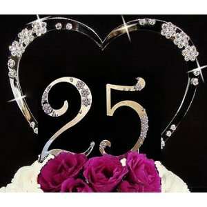 Birthday Cake Topper or Anniversary Cake Topper with Crystals  
