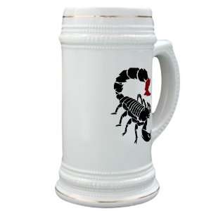    Stein (Glass Drink Mug Cup) Tribal Scorpion 