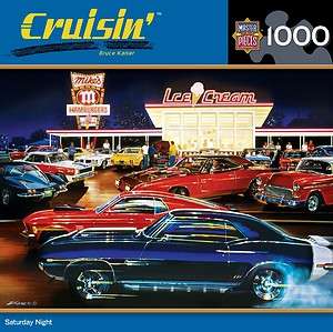 Masterpieces Bruce Kaiser Saturday Night Muscle Cars Jigsaw Puzzle 
