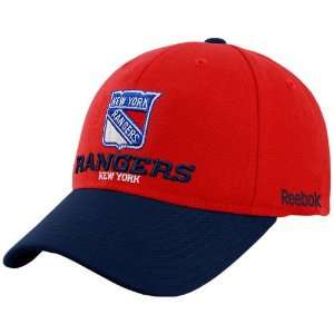 Reebok New York Rangers Red Official Color Blocked Adjustable Hat 