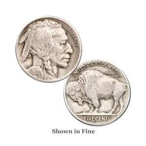  Scarce 1918 S Buffalo Nickel 