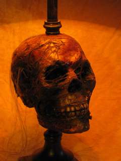 Corpse Head Desk Lamp w/ Bone Shade Halloween Prop Skulls NEW  