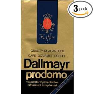 Dallmayr Gourmet Coffee, Prodomo (Ground), 8.8 Ounce Vacuum Packs 