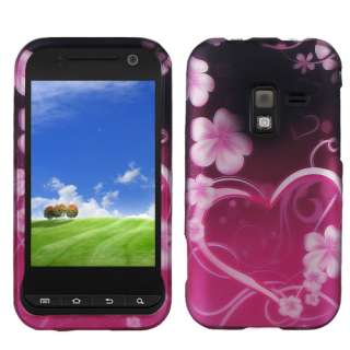 FOR Samsung Conquer 4G SPRINT CELL PHONE BLACK PINK WHITE DESIGN HARD 