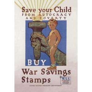 Vintage Art Save Your Child   08835 4 