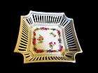 Antique Czechoslovakia​n Reticulated Floral Candy Bowl Dish Union K 